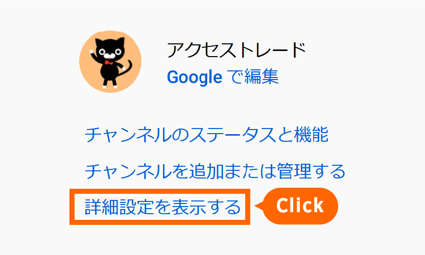 YouTube-詳細設定を表示する