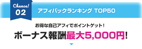 Chance2.アフィバックランキング TOP50