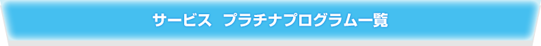 サービス プラチナプログラム一覧