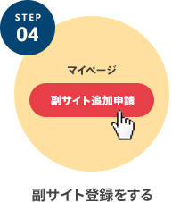 STEP.4 副サイト登録をする